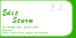 edit sturm business card